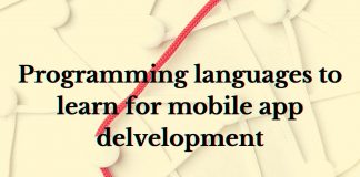 Programming languages to learn for mobile app delvelopment